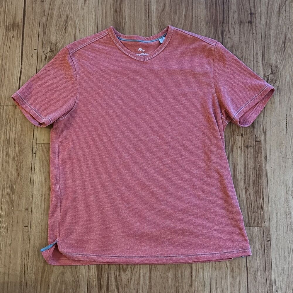 Tommy Bahama T-Shirt Mens Large Cirrus Coast Vneck Sz Large Cotton Stretch